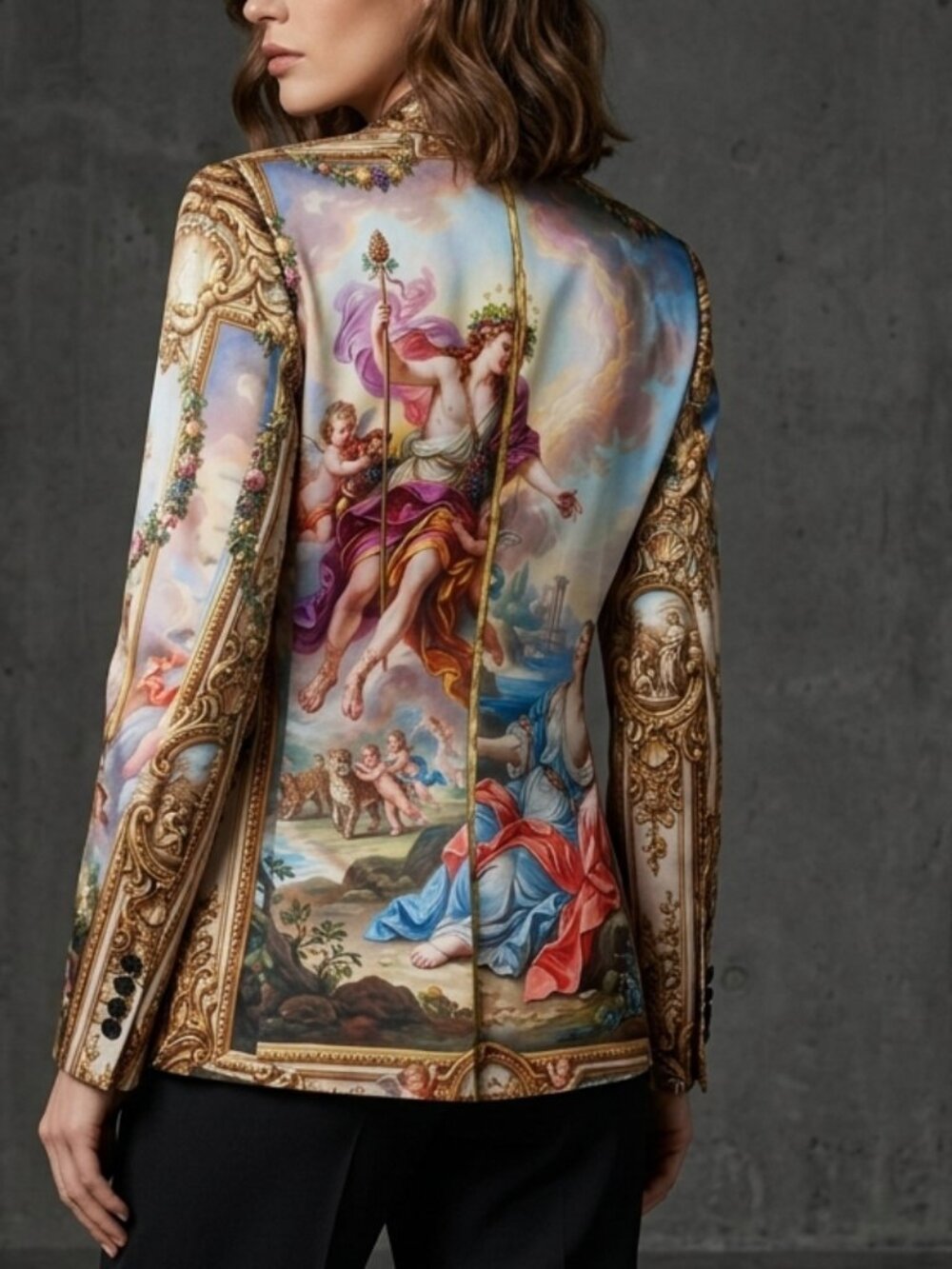 Conceptual Subculture Custom Bespoke Baroque Satin Blazer Size Large Rococo Myth - Picture 8 of 16